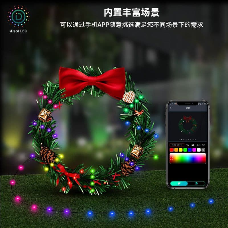 image-LED String Light RGB 10M APP Control Remote Voice