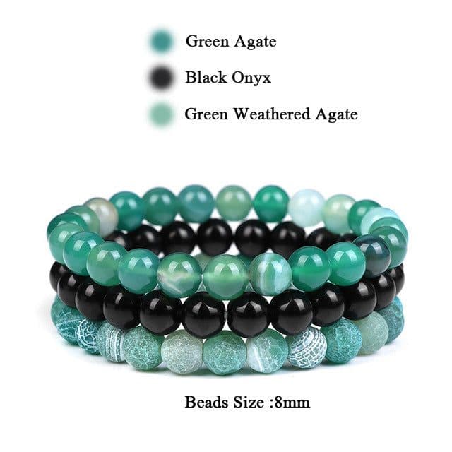 image-Rose Quartz Agate Elastic Bracelet for Women