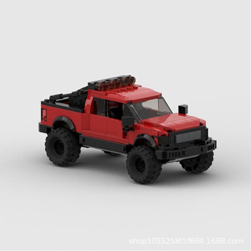image-MOC Ford Raptor F150 8-Grid Car Racing Building Blocks