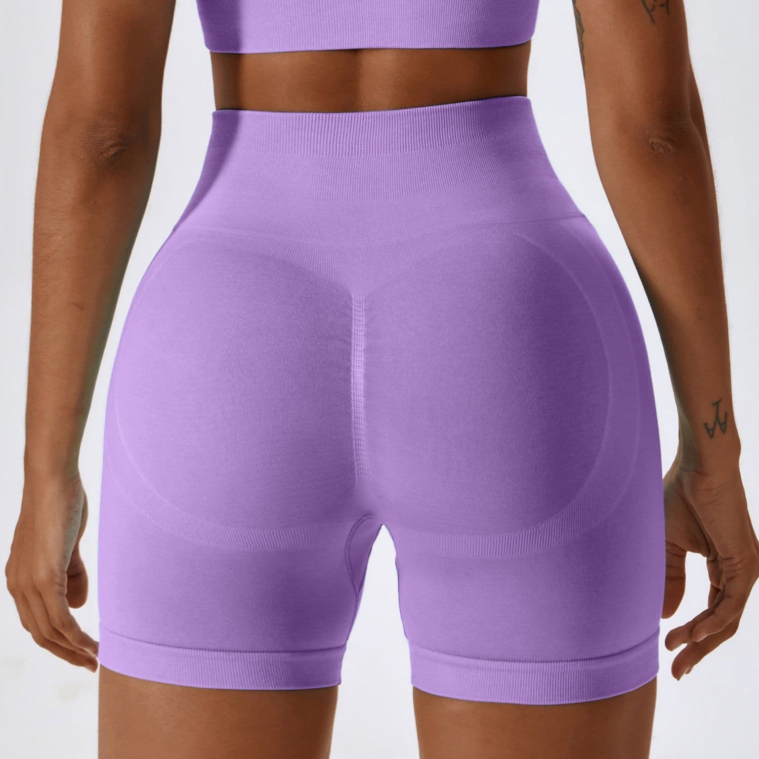 image-Zechuang Seamless Yoga Shorts High-Waisted Women's L