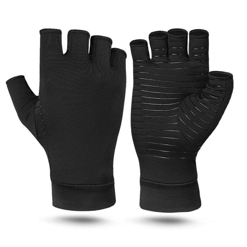 image-BORDER FOR TRAVELER Copper Fiber Half-Finger Training Gloves