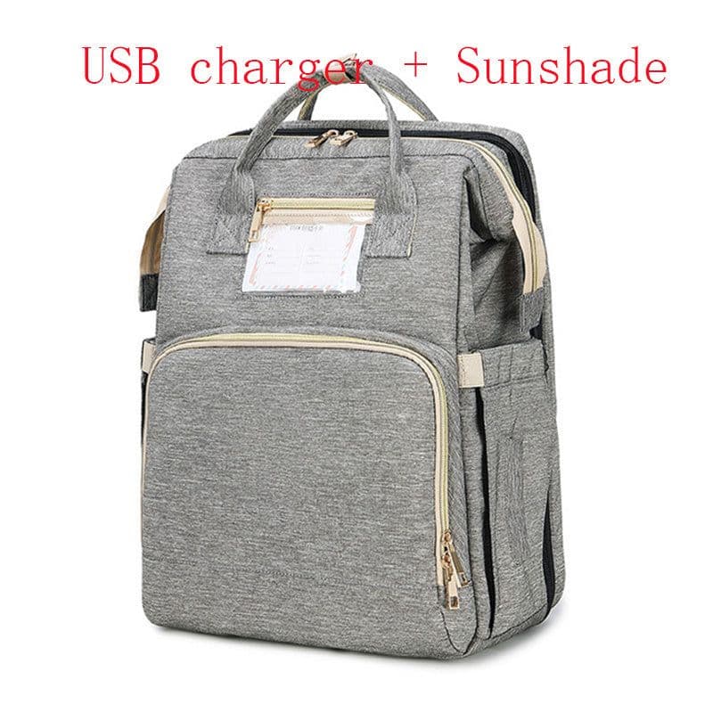 image-Portable Folding Crib Mummy Bag Portable