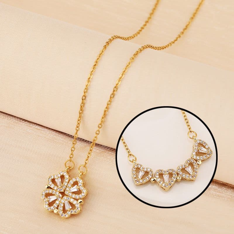 image-Variety Four-leaf Clover Non-fading Light Luxury Titanium Steel Necklace