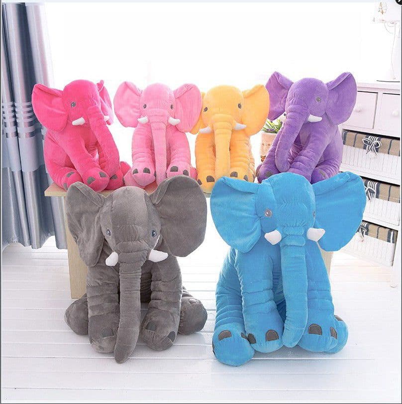 image-Soft Comfort Elephant Plush Toy Accompany Sleeping Baby Sleep Child Pillow Leather Shell