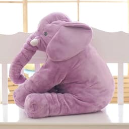 image-Soft Comfort Elephant Plush Toy Accompany Sleeping Baby Sleep Child Pillow Leather Shell