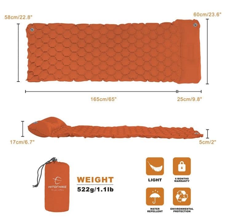 image-Outdoor Camping Inflatable Honeycomb Mattress Tent Sleeping Mat