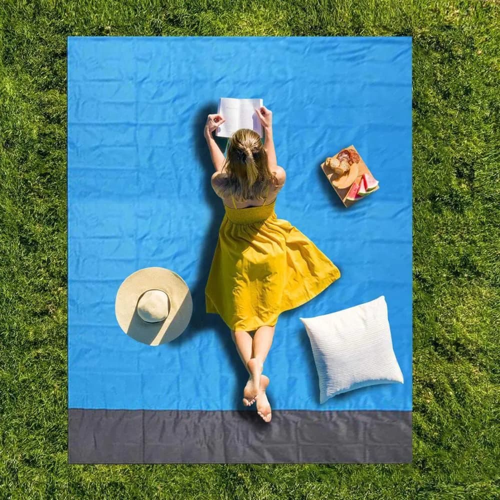 image-Portable Waterproof Picnic Mat Beach Mat Pocket Blanket