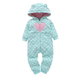 image-Long-sleeved fleece baby clothes romper