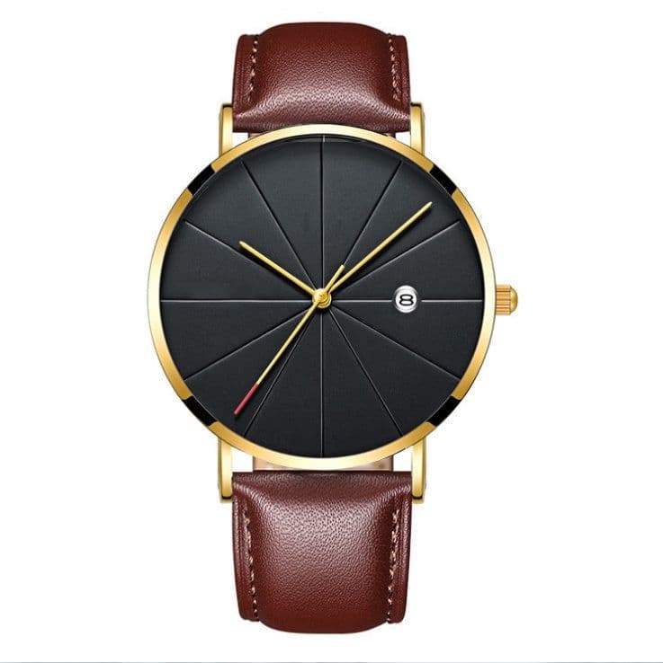 image-Simple calendar watch male creative waterproof quartz watch