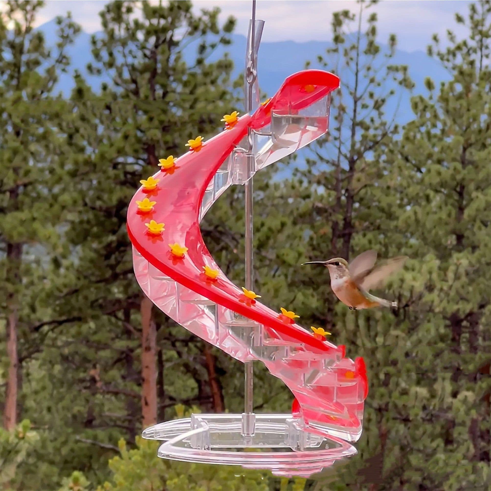 image-Climbing Ladder Spiral Hummingbird Feeder