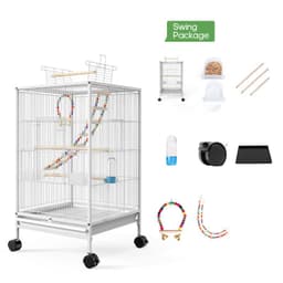 image-Parrot Xuanfeng Bird Cage With Feeder Toy Grass Nest Breeding Box