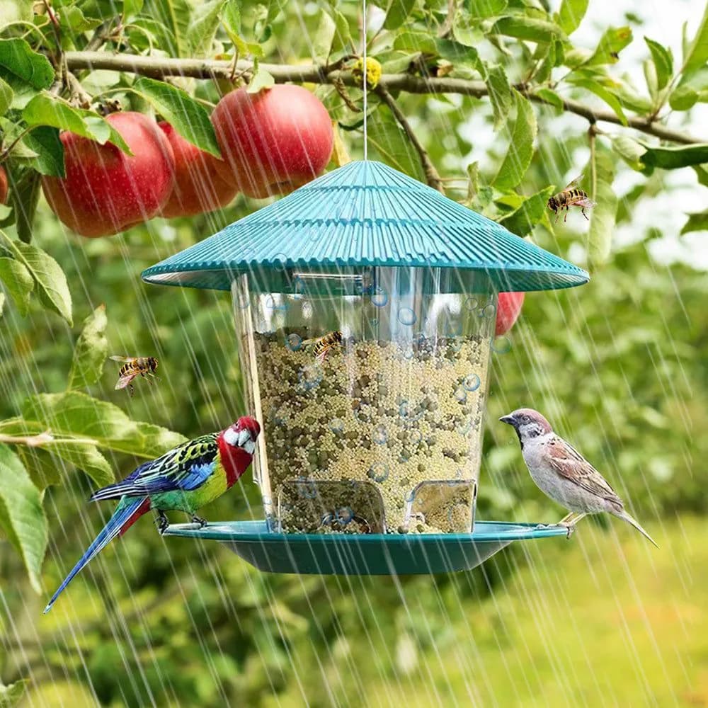 image-Outdoor Garden Hanging Metal Bird Feeder