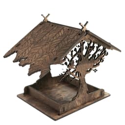image-Wooden Home Garden Outdoor Bird Feeder Garden Pendant Decoration Feeder