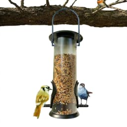 image-Pet Bird Feeder Feed Station Hanging Garden Plastic Birds Food Dispenser Feeders Outdoor Tree Garden Decoration