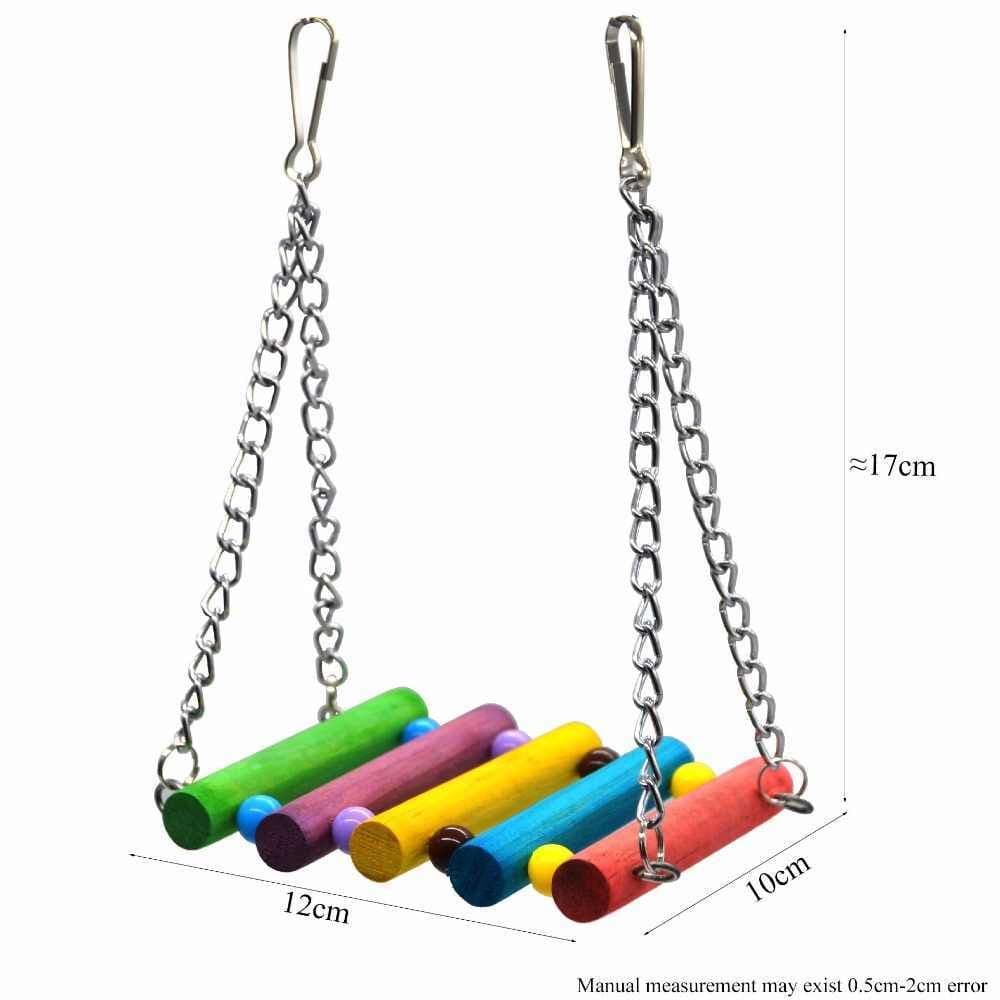 image-Colorful suspension bridge swing stand bar stand peony