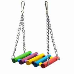 image-Colorful suspension bridge swing stand bar stand peony