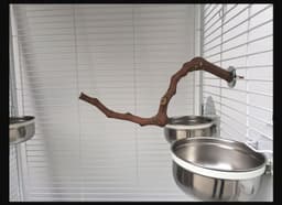 image-Add a stand pole to the cage for parrot birds