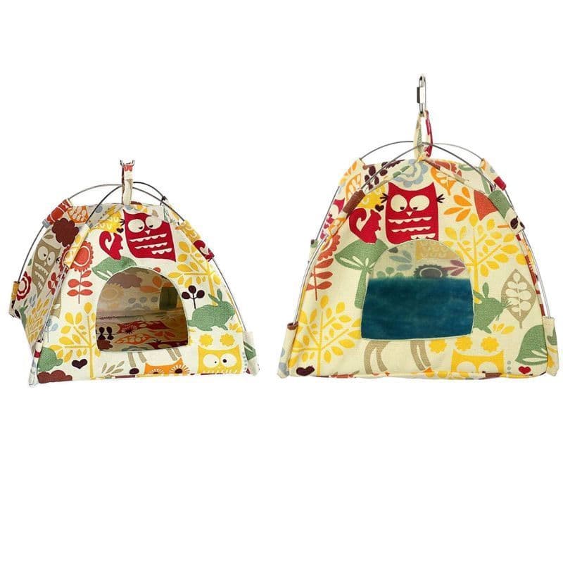image-New Hanging Canvas Parrot Tent Bird Cage Pet Universal Bird Tent Hammock Small Pet Nest