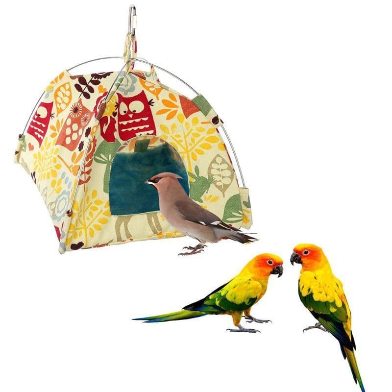 image-New Hanging Canvas Parrot Tent Bird Cage Pet Universal Bird Tent Hammock Small Pet Nest