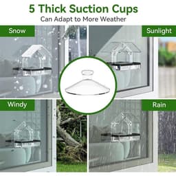 image-Acrylic Bird Cage Hummingbird Feeder Pet Supplies Transparent Wall-mounted Birds Feeder