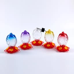 image-Painted Glass Feeder Glass Garden Decoration