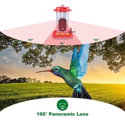 image-Intelligent Visual Hummingbird Water Feeder 5MP Pixel Outdoor HD