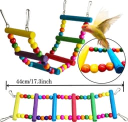 image-7PCs Parrot Toys Bird Cage Accessories
