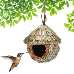 image-Creative Hanging Straw Bird Nest Manual Environment Layout