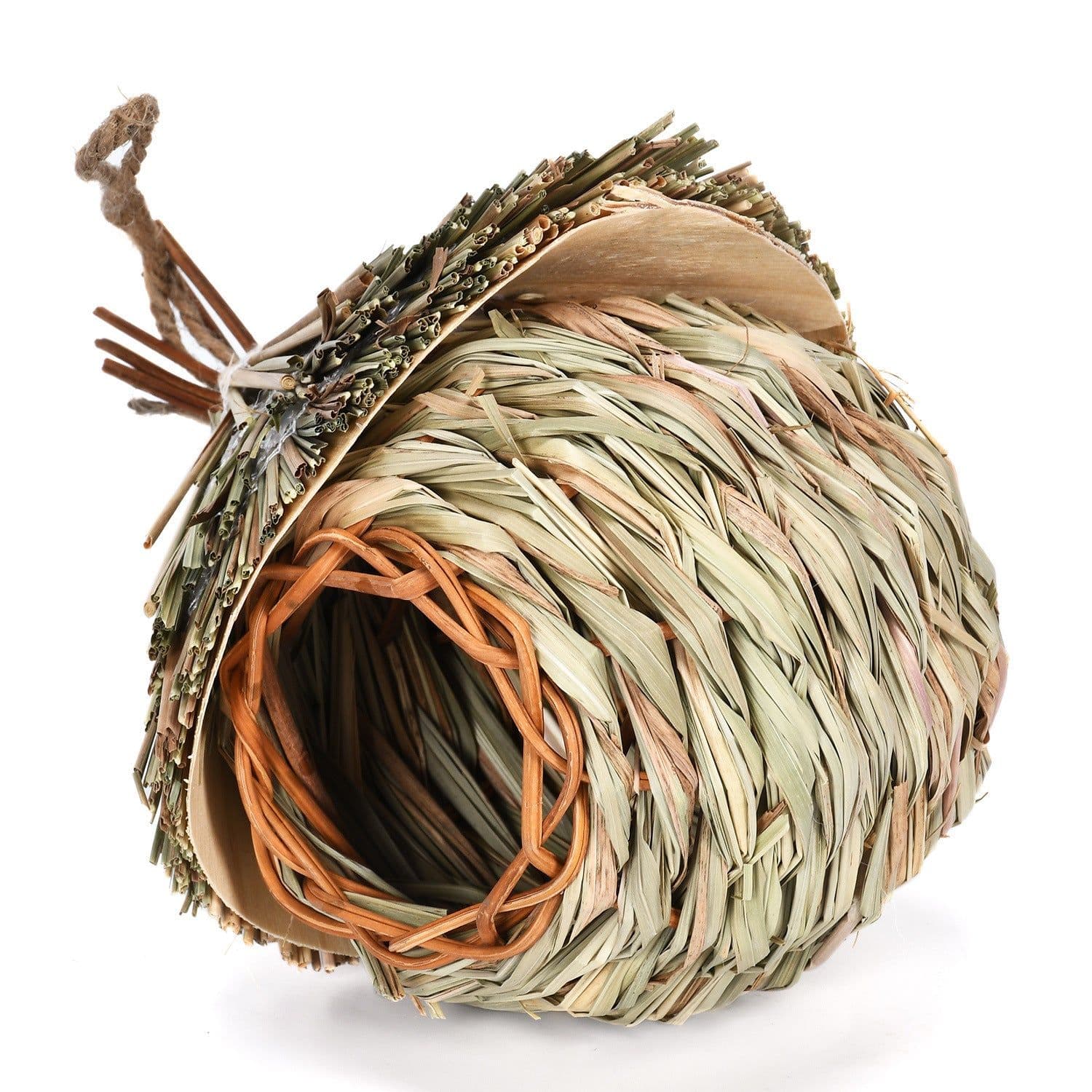 image-Creative Hanging Straw Bird Nest Manual Environment Layout