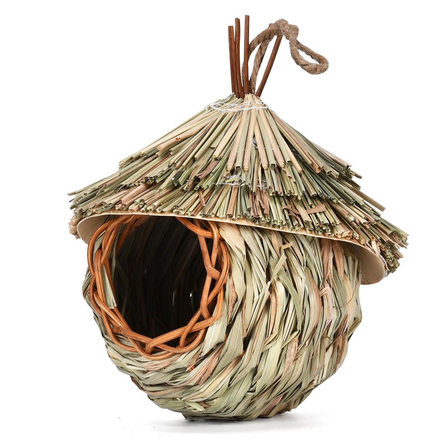 image-Creative Hanging Straw Bird Nest Manual Environment Layout