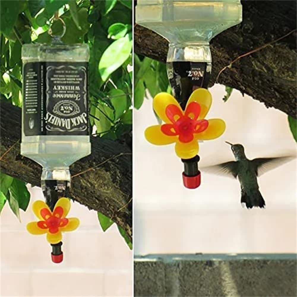 image-Outdoor Garden Courtyard Wine Bottle Bird Landscape Decoration Bird Feeder