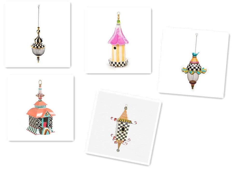 image-Metal Bird Feeder Creative Pattern Birdhouse Hanging Decor Garden Yard Window Parrot Feeding Pendant Decoration