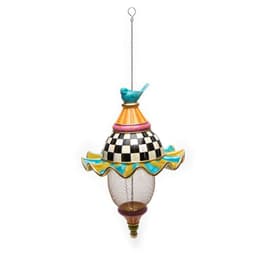 image-Metal Bird Feeder Creative Pattern Birdhouse Hanging Decor Garden Yard Window Parrot Feeding Pendant Decoration