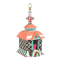 image-Metal Bird Feeder Creative Pattern Birdhouse Hanging Decor Garden Yard Window Parrot Feeding Pendant Decoration