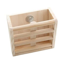 image-Wooden Grass Rack And Food Box Rabbit Chinchilla