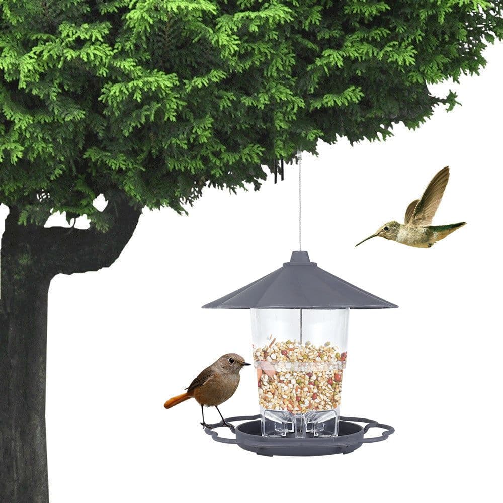 image-Opvouwbare Wilde Vogels Feeder Opknoping Birdcage Tuin Yard Outdoor Decoratie Met Afneembaar Dak Grote Capaciteit Bowls