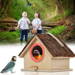 image-Bird House Bird Nest Outdoor Tree Parrot Breeding Box