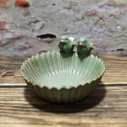 image-European Style Zakka Bird Feeder, Ceramic Fruit Plate, Creative Bird Flower Pot Kiln, Fleshy Flower Pot Assortment