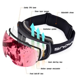 image-New double-layer anti-fog ski goggles, mountaineering ski goggles, men's and women's snow glasses card myopia