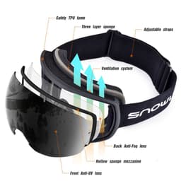 image-New double-layer anti-fog ski goggles, mountaineering ski goggles, men's and women's snow glasses card myopia