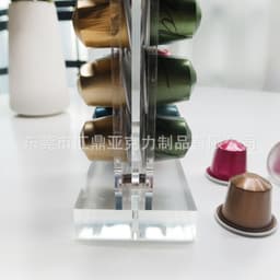 image-Acrylic Coffee Capsule Display Stand - Transparent