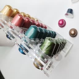 image-Acrylic Coffee Capsule Display Stand - Transparent
