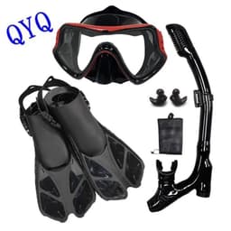 image-QYQ Diving Fins Snorkel Goggles Set Model 306+398+F92