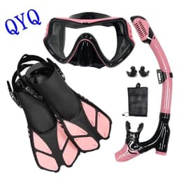 image-QYQ Diving Fins Snorkel Goggles Set Model 306+398+F92