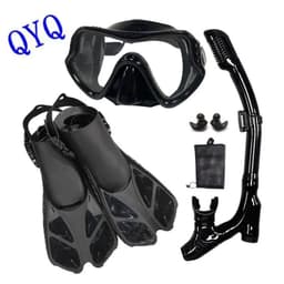 image-QYQ Diving Fins Snorkel Goggles Set Model 306+398+F92