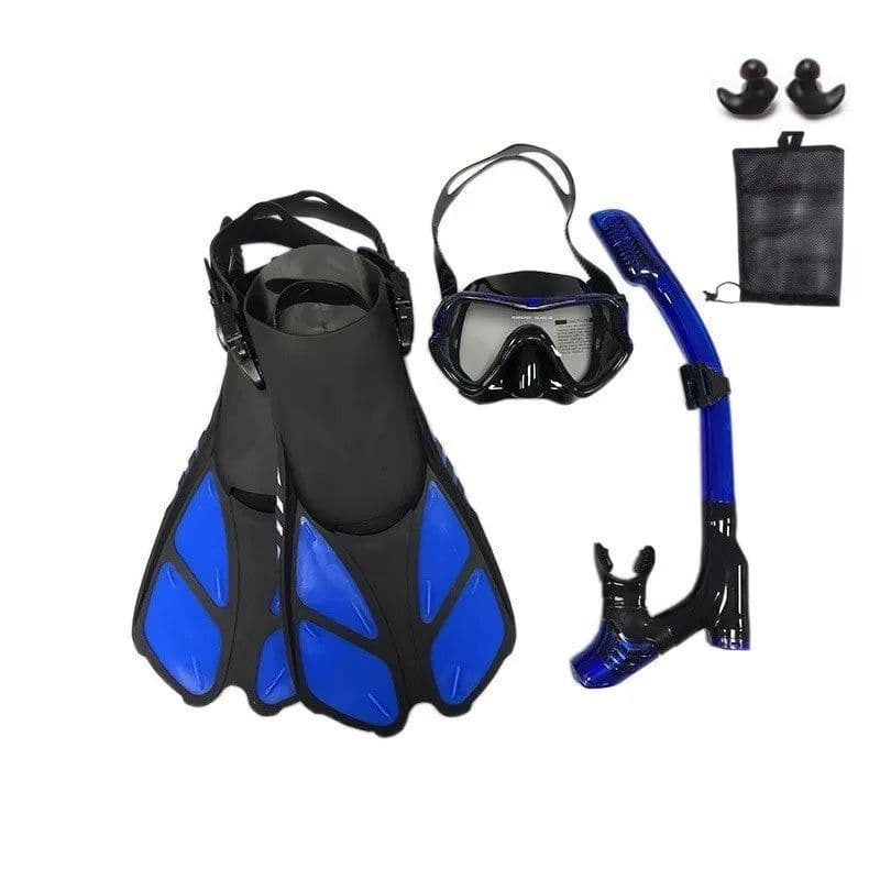 image-QYQ Diving Fins Snorkel Goggles Set Model 306+398+F92