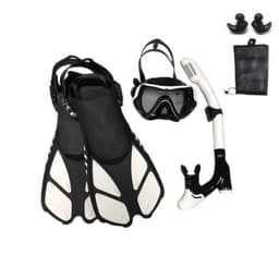 image-QYQ Diving Fins Snorkel Goggles Set Model 306+398+F92