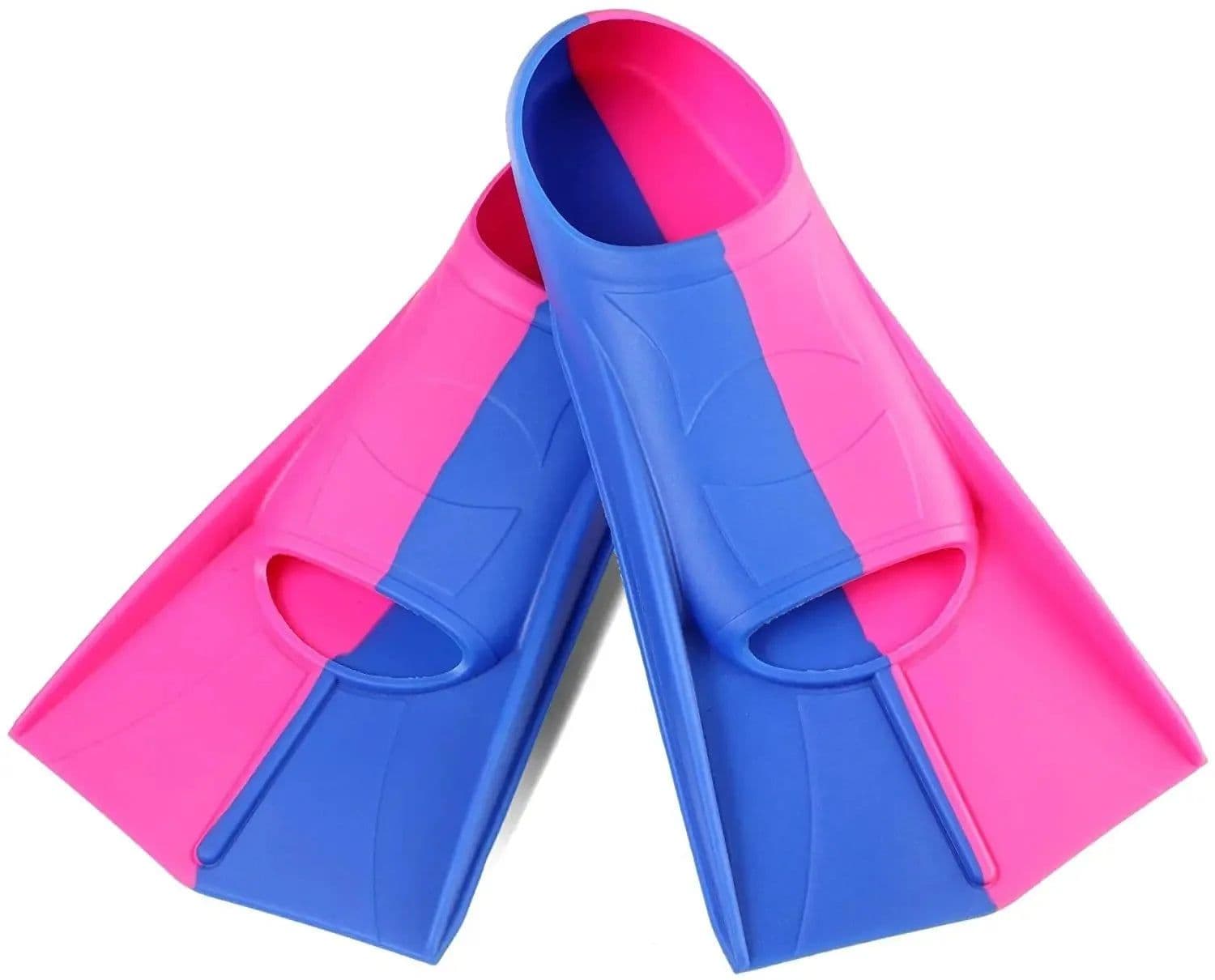 image-Swimming Fins Silicone Short Frog Flippers Adults Kids