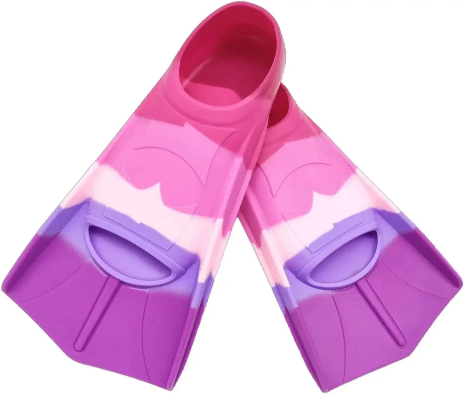 image-Swimming Fins Silicone Short Frog Flippers Adults Kids