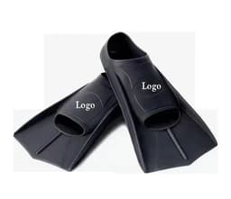 image-Swimming Fins Silicone Short Frog Flippers Adults Kids